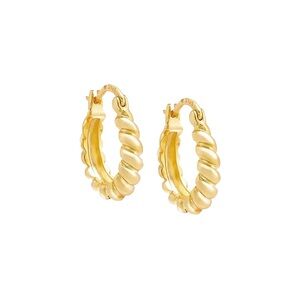Adina Eden Graduated Twist Hoop Earrings Huggie Gold Hoops Huggie Earrings